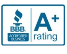 BBB accredited business, A+ rating